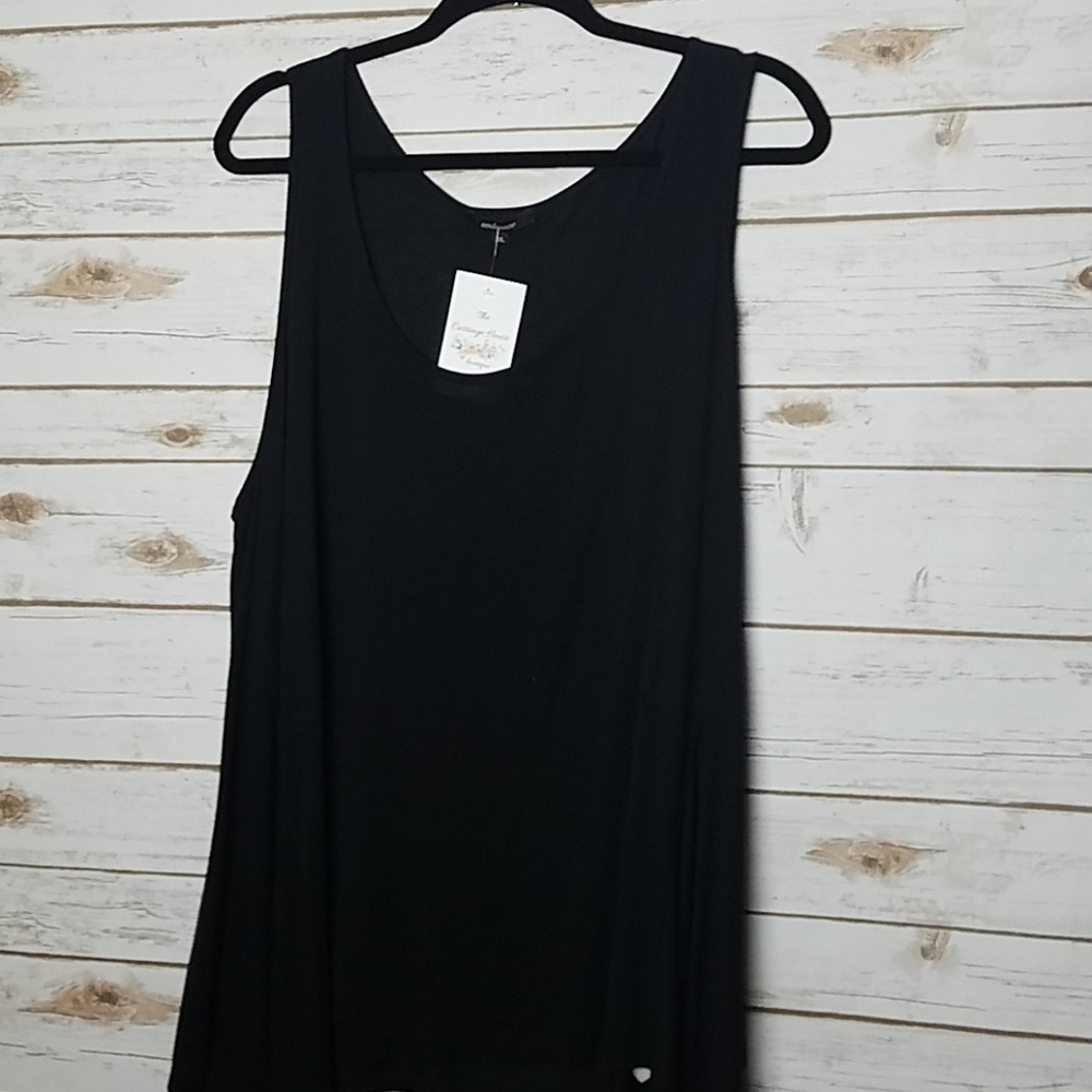 Only Size 3X left! Black Tank Top